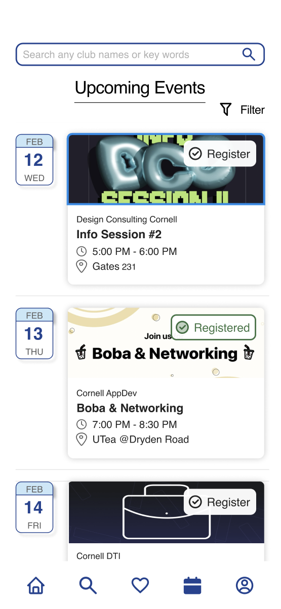 Final design: register button and full event details on the card