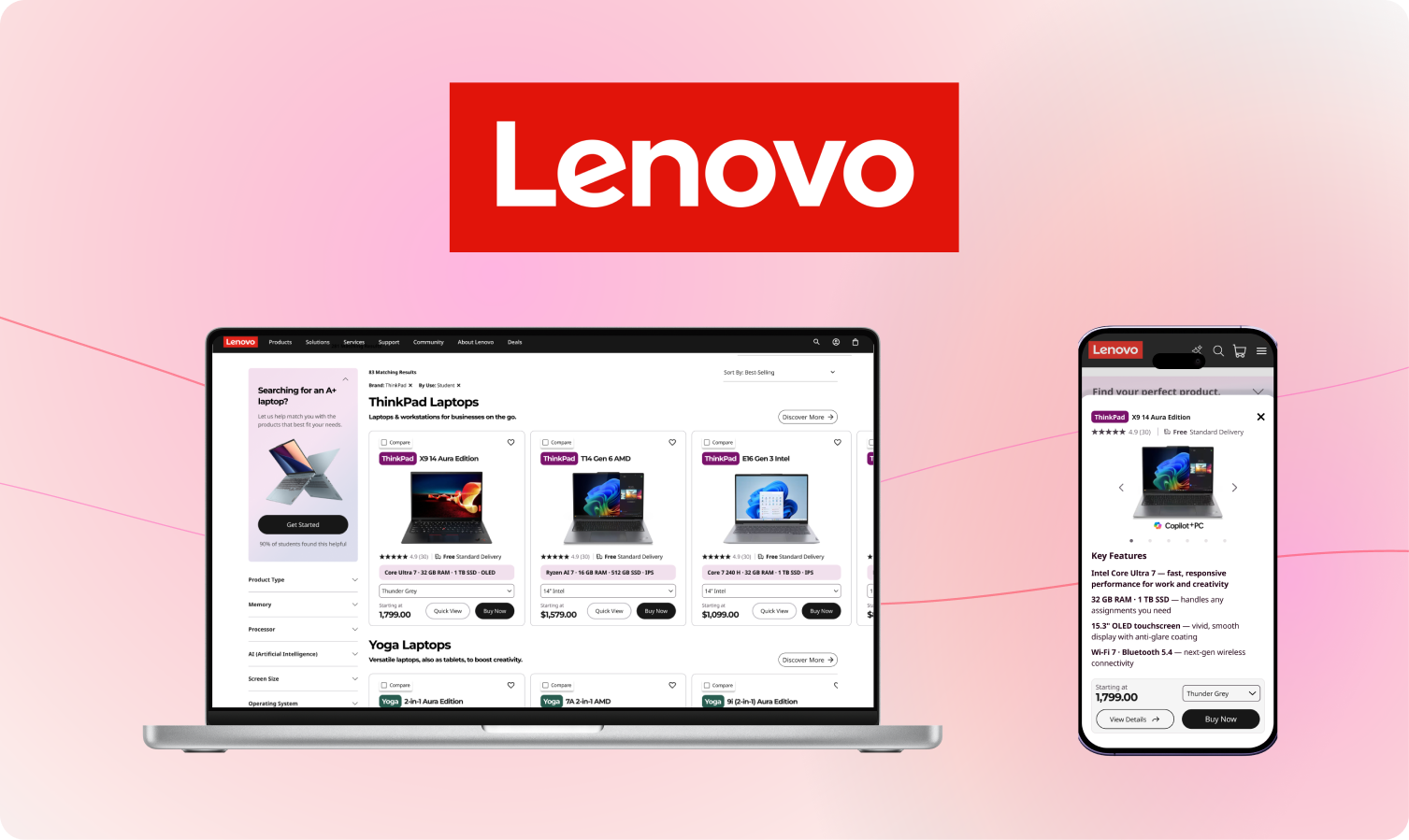 Lenovo e-commerce redesign cover