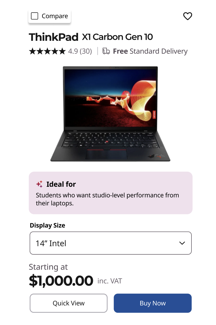 Option: plain-language only card